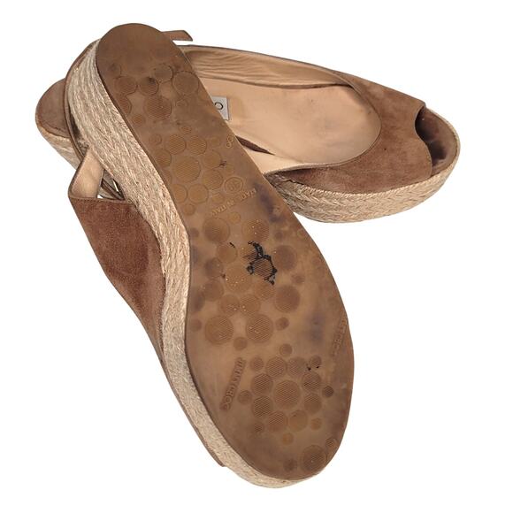 Jimmy Choo Tan Suede Espadrille Wedges - Size 39 EU/ 8.5-9 US - Picture 7 of 7